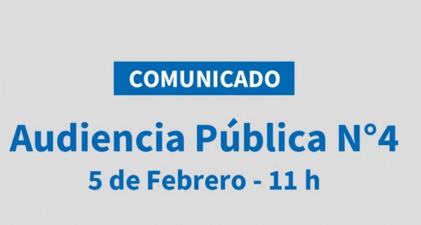 EL MUNICIPIO CONVOCA A UNA AUDIENCIA PÚBLICA