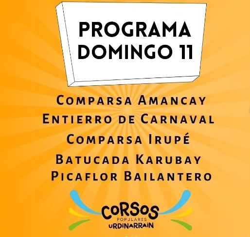 ESTE DOMINGO ULTIMA NOCHE DE CARNAVAL