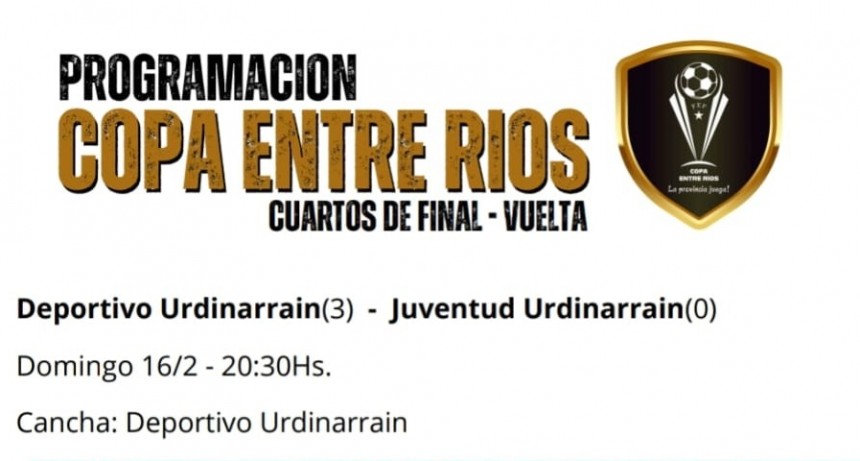 COPA E.RIOS; El Super-Clásico de este Domingo define quien pasa a Semifinales