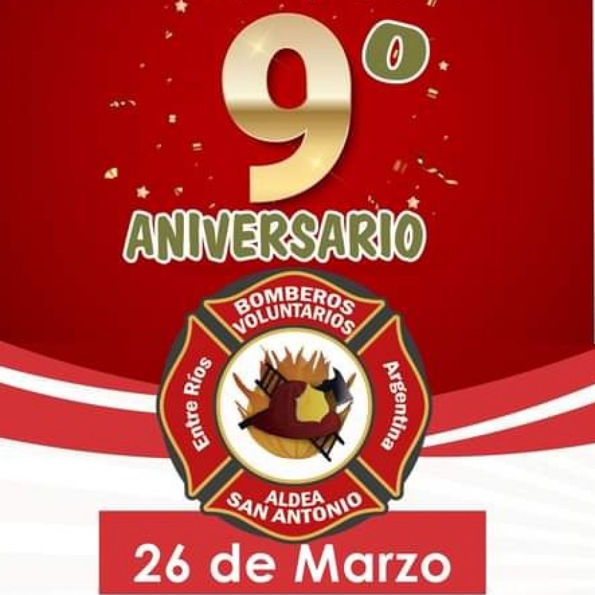 Bomberos Voluntarios de Aldea San Antonio cumplen 9 años