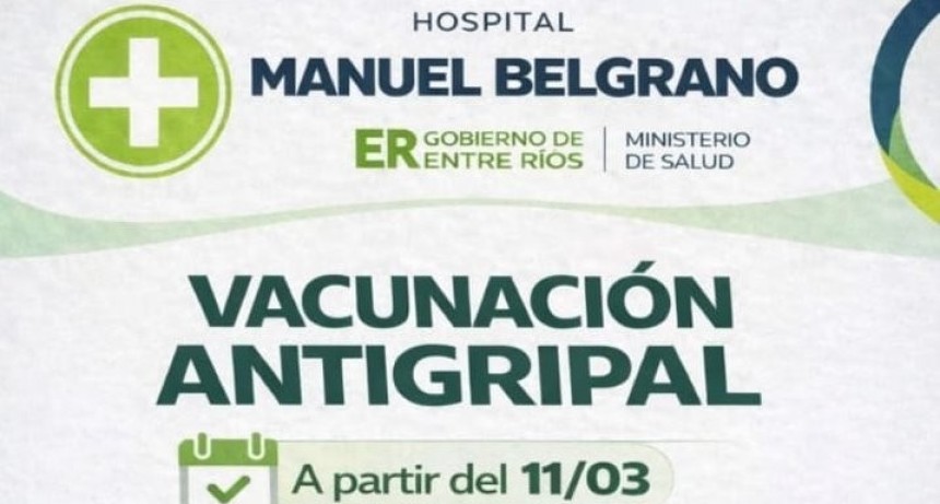 Comenz&oacute; la Vacunaci&oacute;n antigripal en el Hospital Manuel Belgrano.