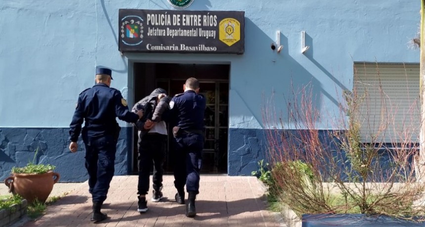 Un individio de Urdinarrain fue detenido en Basavilbaso después de un persecusión