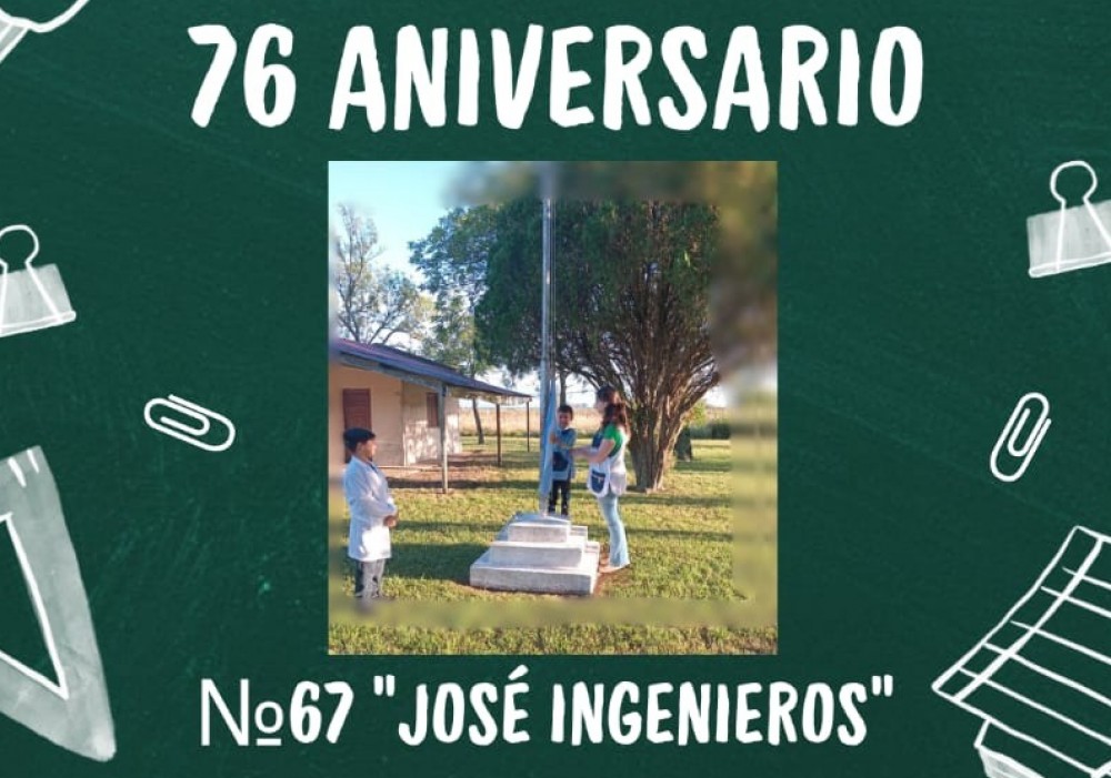 La Escuela Rural N° 67 Jose Ingenieros cumple 76 años