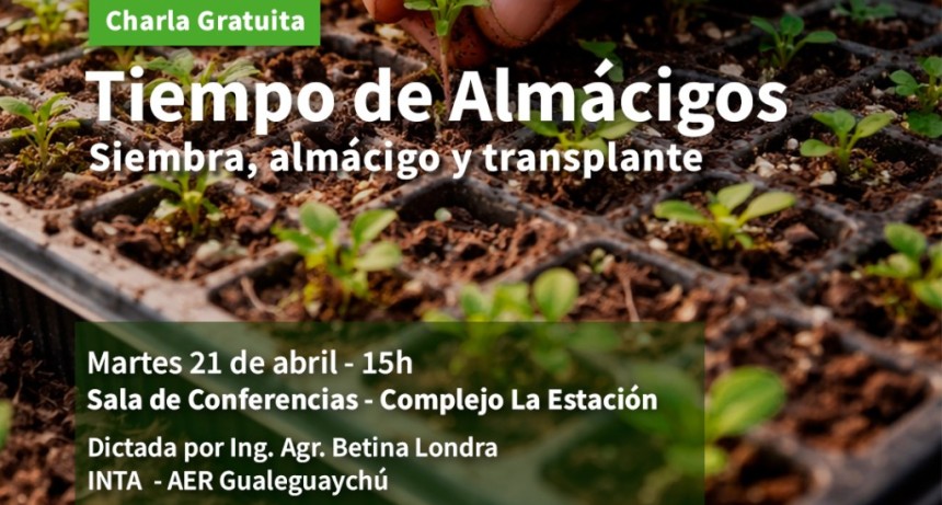 Este Martes 21 se dictar&aacute; una Charla gratuita sobre alm&aacute;cigos
