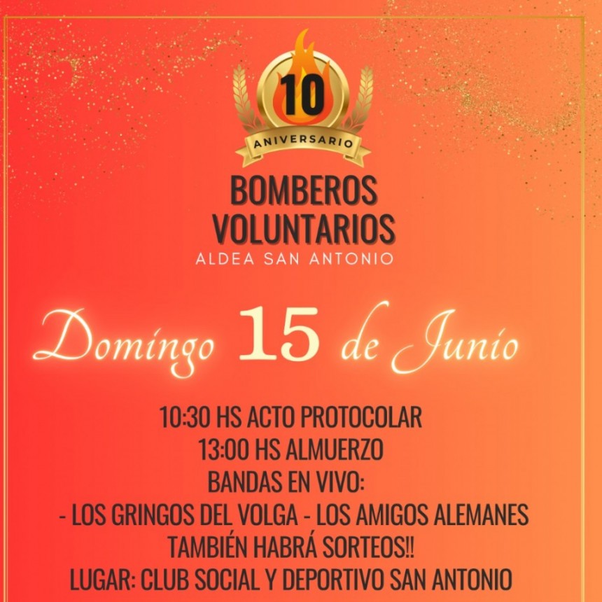 10° Aniversario Bomberos Voluntarios de Aldea San Antonio