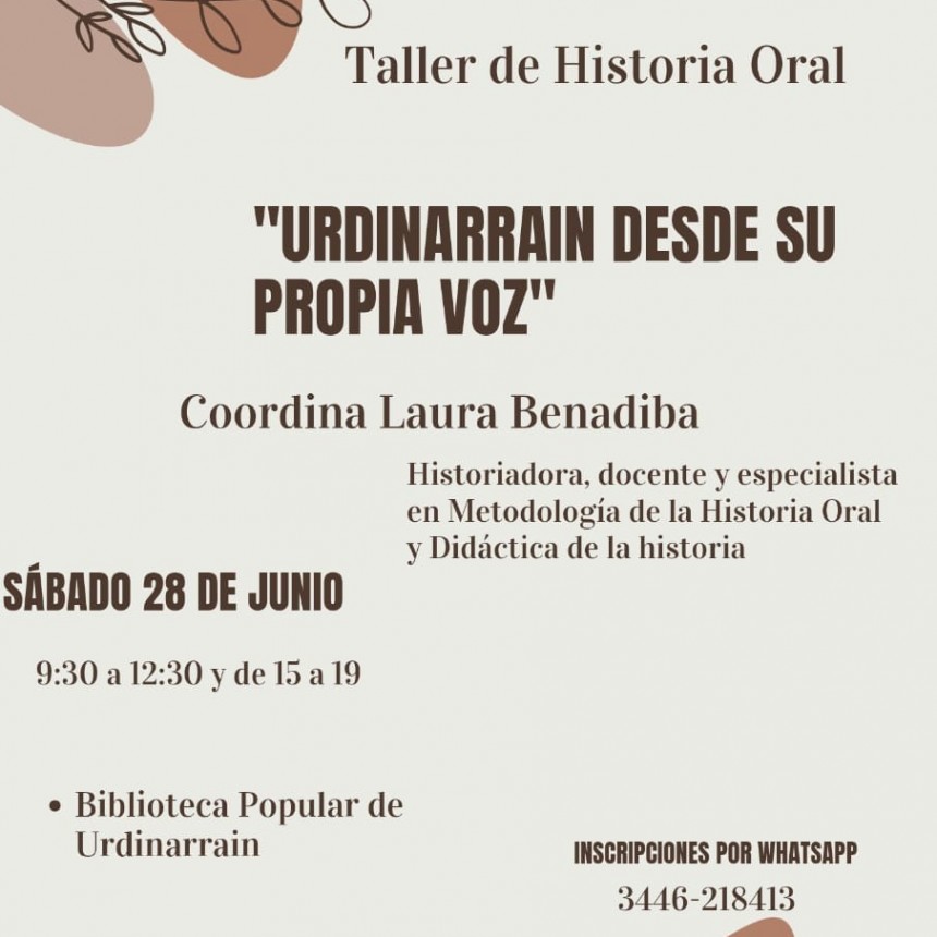 Taller de Historia Oral: URDINARRAIN DESDE SU PROPIA VOZ