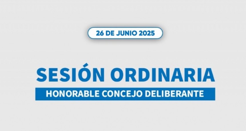 ESTE JUEVES SESIÓN ORDINARIA DEL H.C.D.