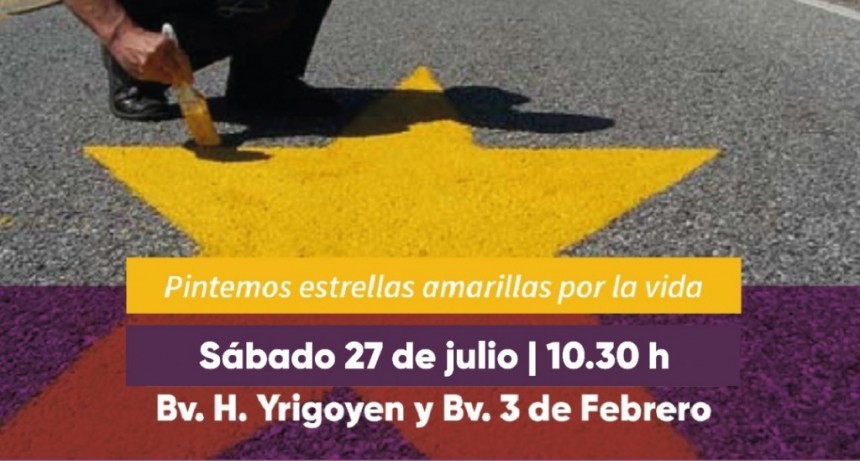 Este Sábado 10.30 hs se Pinta Estrella Amarilla en memoria de Silvia G. Suarez