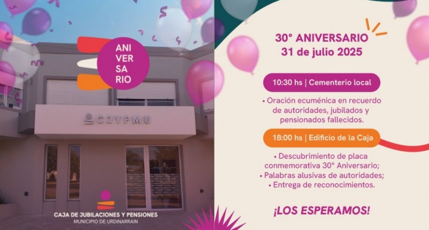 La Caja de Jubilaciones y Pensiones del Municipio de Urdinarrain cumple 30 años