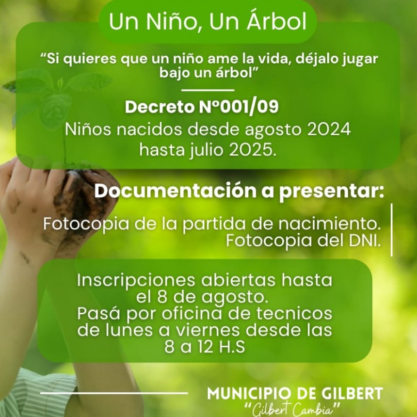 GILBERT: Un Niño, Un Árbol