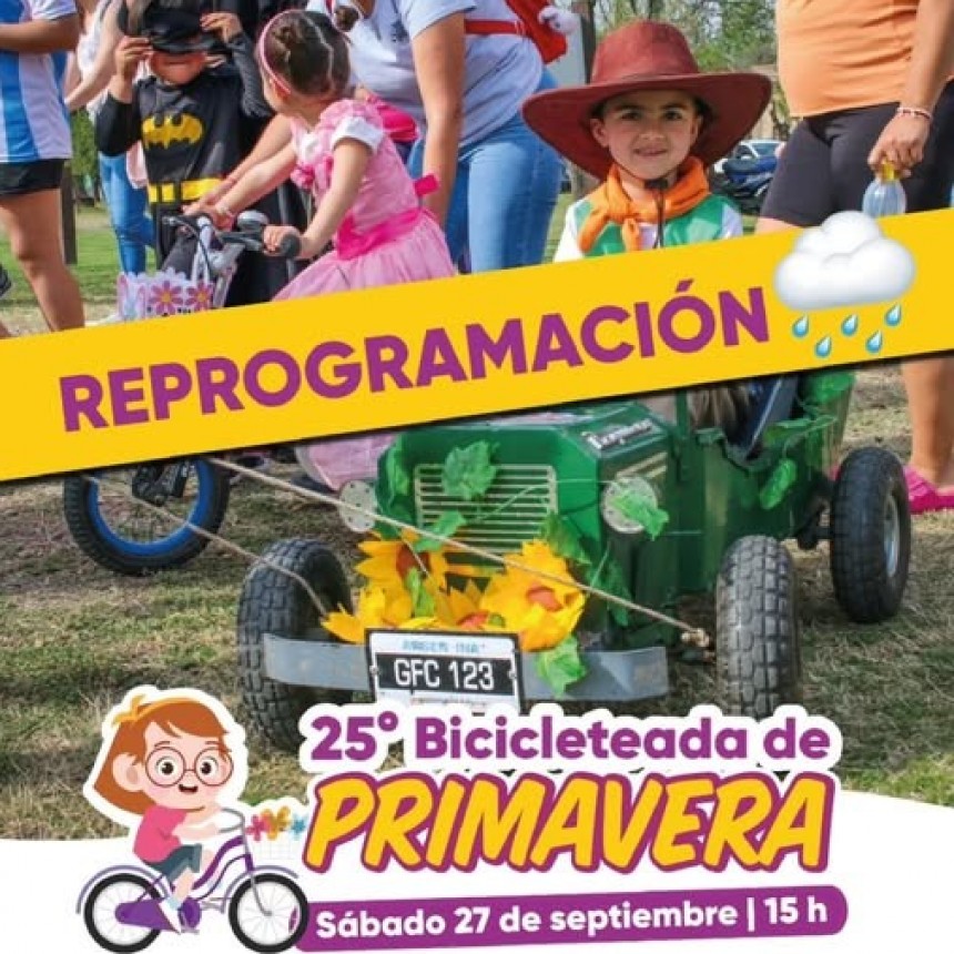 🚲 SE POSTERGA LA BICICLETEADA DE PRIMAVERA