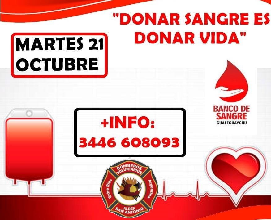 El 21 de Octubre en A.S.A., ¡Donar Sangre es Donar Esperanza!