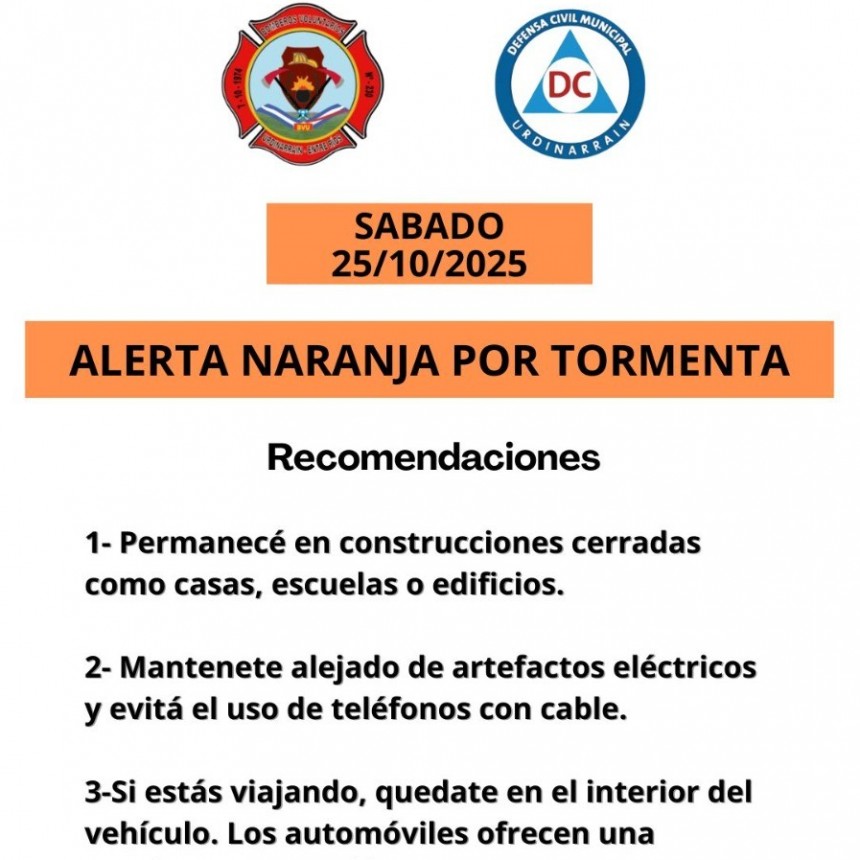 RENOVARON ALERTA NARANJA PARA TODO ENTRE RIOS